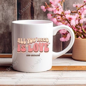 Spanglish Valentine&#39;s Day Ceramic Mug 11oz, Valentine&#39;s Day Mug, Caffecito Lover Mug, Funny Valentines Mug, Valentines Gift Coffee Lover Mug