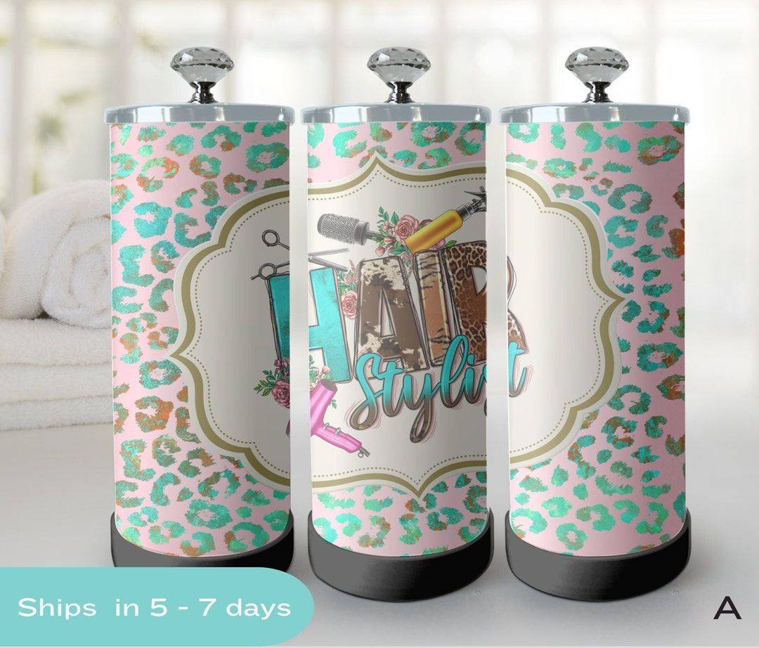 Large Decorative Salon Sanitizing Jars, Stylistthemed Salon Jars