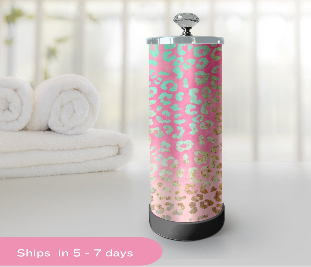 The Animal Print Jar, Decorative Salon Jars, Salon Sanitizing Jars