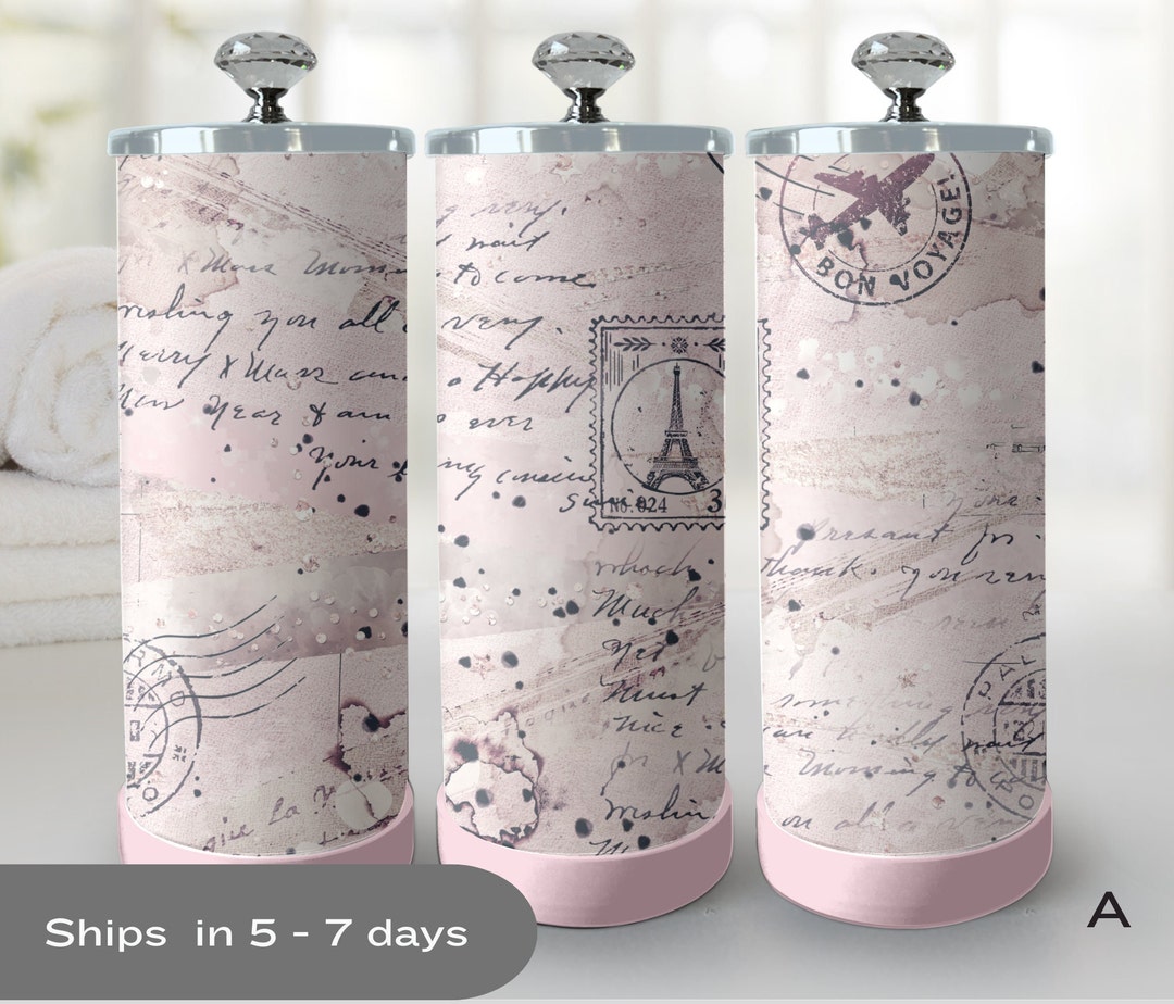 Paris Themed Jars, Decorative Salon Jars, Salon Sanitizing Jars