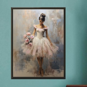 Ballerina Digitaldruck #2 Impressionist Art Edgar Degas inspiriert Ballerina, impressionistische Ballettkunst Degas Tanzkunst, Ballett Gemälde Geschenk