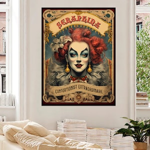 Vintage Circus Freak Show Poster Giant Children A3 / A2