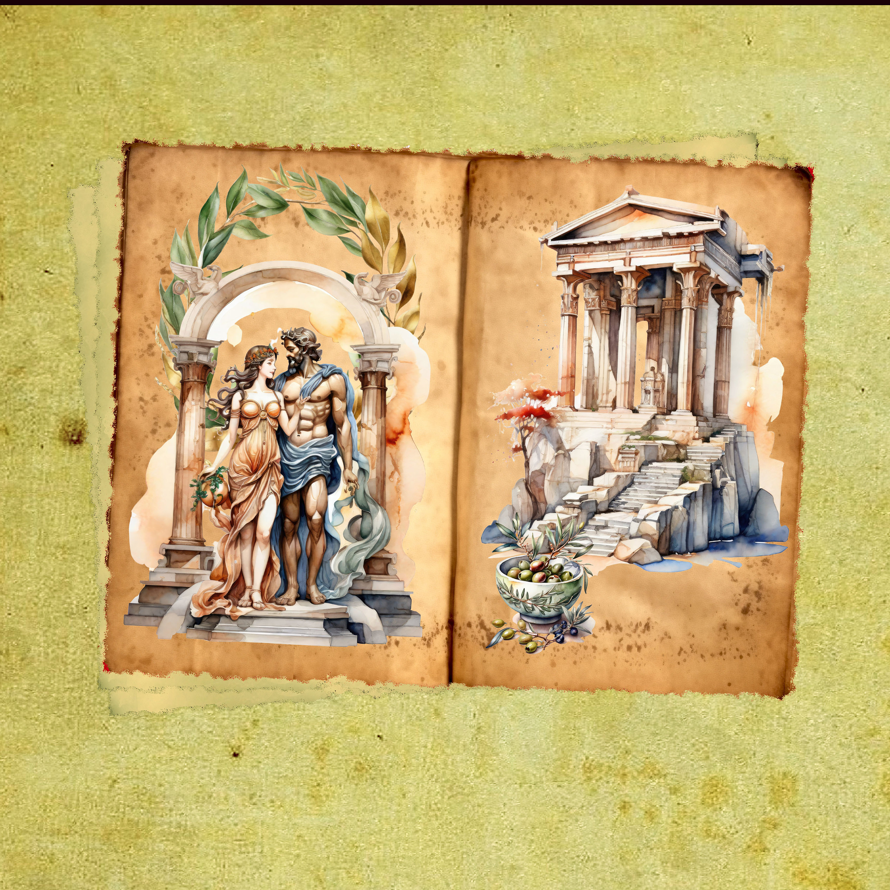 Ancient Greece Junk Journal Printable Pages Travel Journal Travel ...