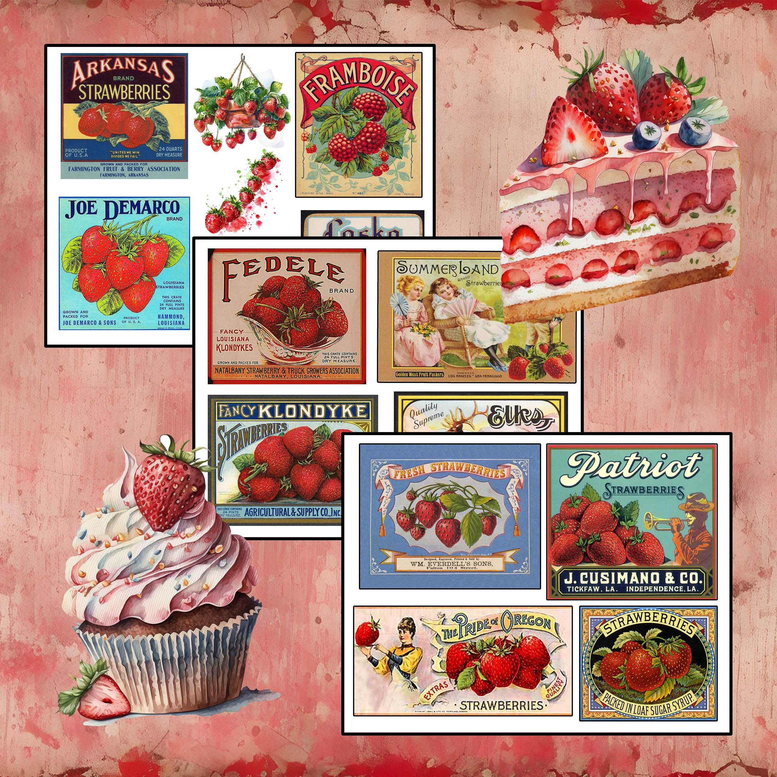 Match Junk Strawberry Quick'n'easy Mix'n'match Junk Journal Pockets Scrapbooking ...