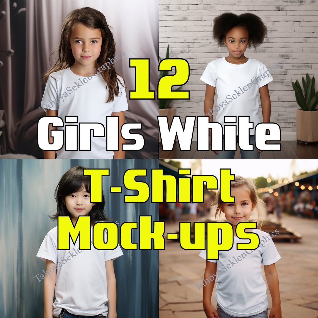 Girls White Printed T-Shirt