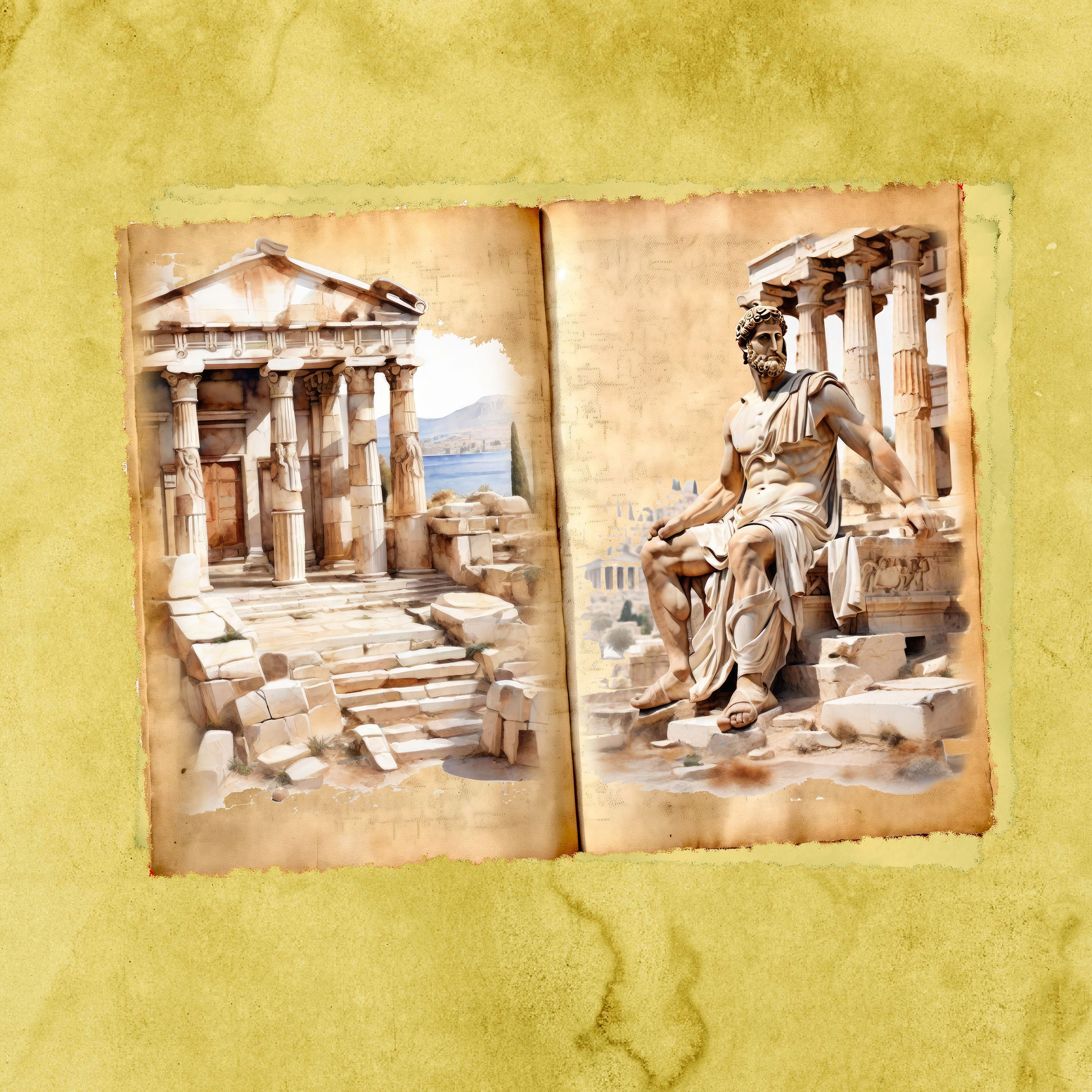 Ancient Greece Junk Journal Printable Pages Travel Journal Travel ...