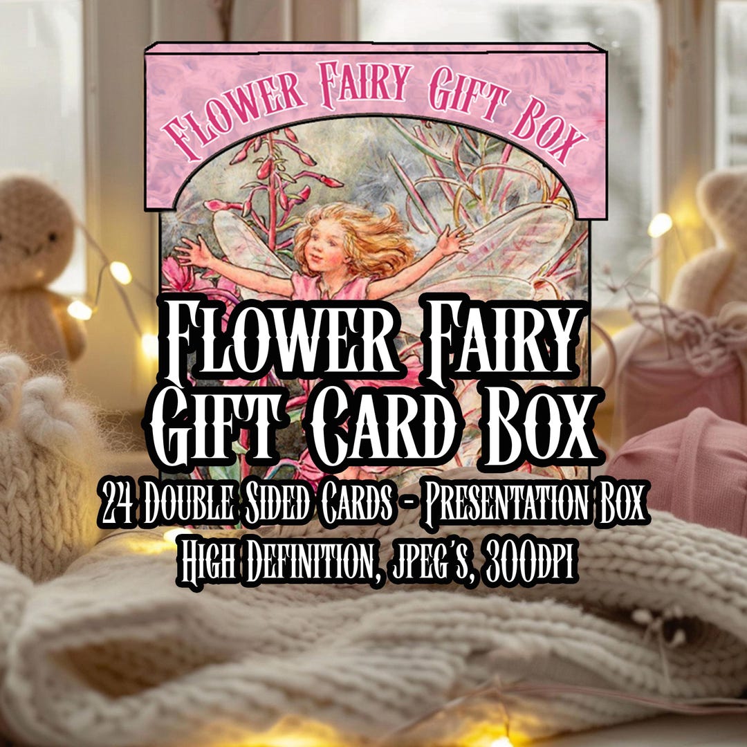 Magical Flower Fairies Card Gift Box Fairy Art Scrapbook Botanical ...