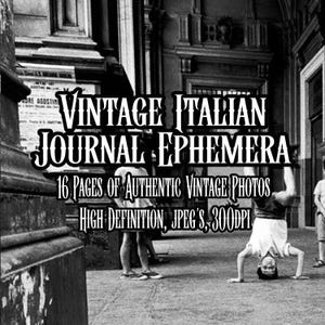 Vintage Authentic Italian photos Circa 1900&#39;s Ephemera Scrapbooking Collage Printable Decoupage Junk Journal Ephemera Cards Instant download