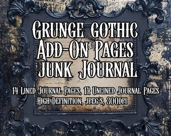 Gothic Grunge Junk Journal Printable Pages Scrapbooking Supplies Collage Best Value Printable Junk Journal Ephemera Art Instant download
