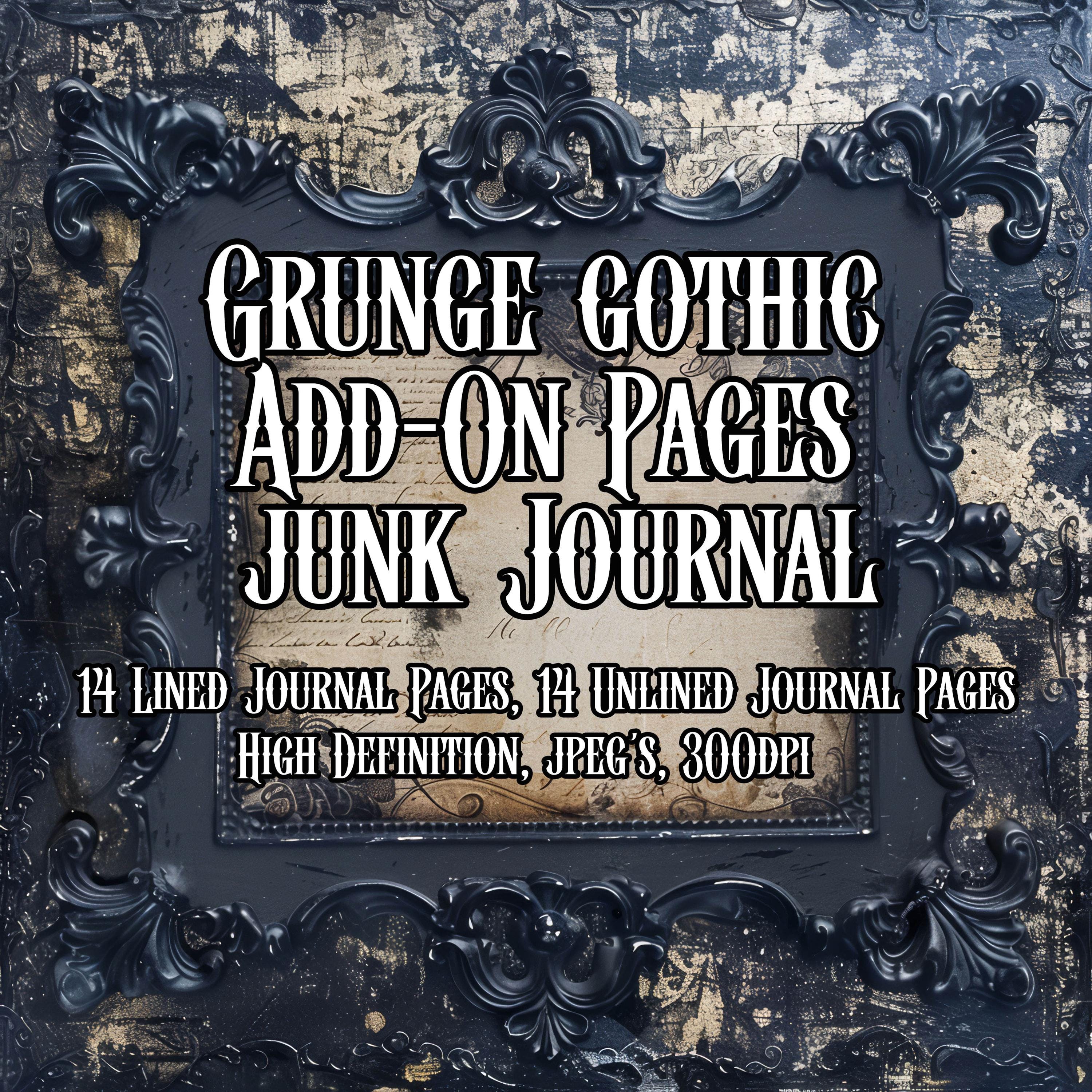 Gothic Grunge Junk Journal Printable Pages Scrapbooking Supplies ...