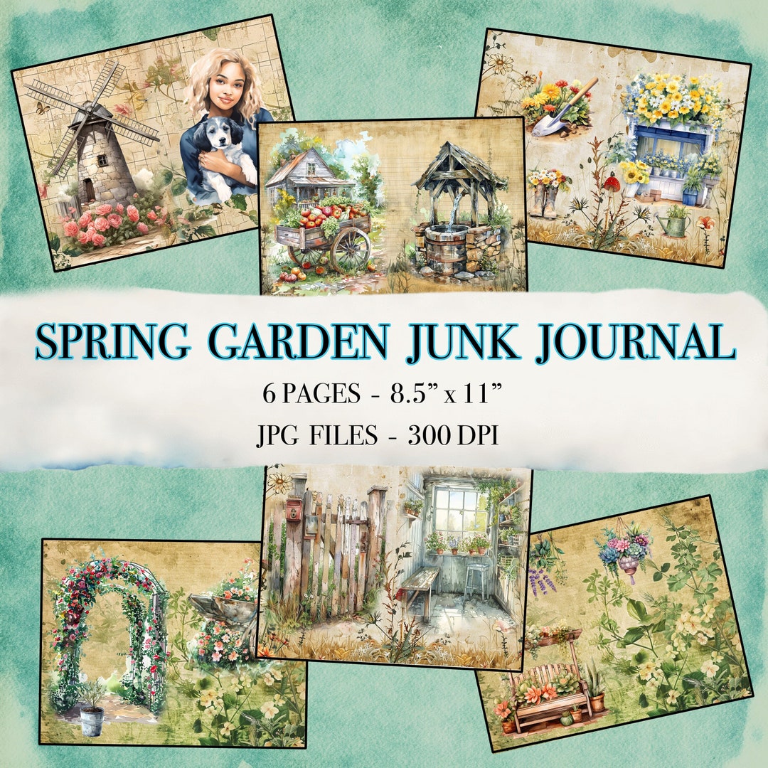 Spring Garden Junk Journal Printable Pages Botanical Journal ...