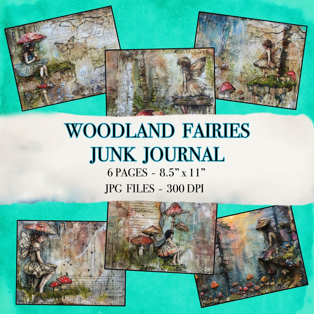 Woodland Fairies Junk Journal Printable Pages Fantasy Journal Printable ...