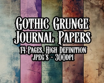 Gothic Grunge druckbare Seiten Scrapbook Papier Lieferungen Collage Grunge Papiere Printable Junk Journal Kit Gothic Ephemera Art Sofortiger download