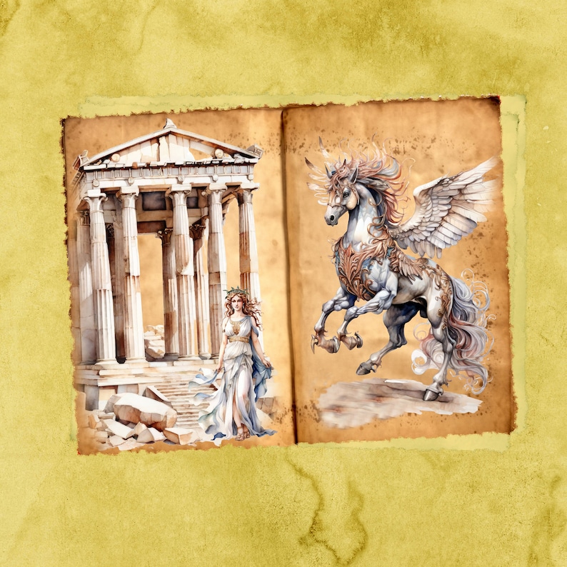 Ancient Greece Junk Journal Printable Pages Travel Journal Travel ...