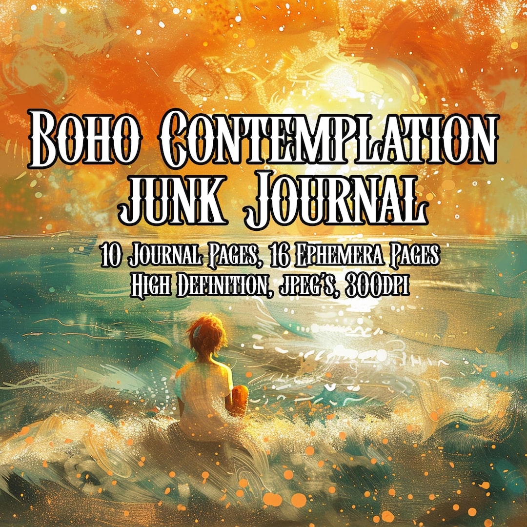 Boho Contemplation Junk Journal Printable Pages Scrapbooking Boho ...