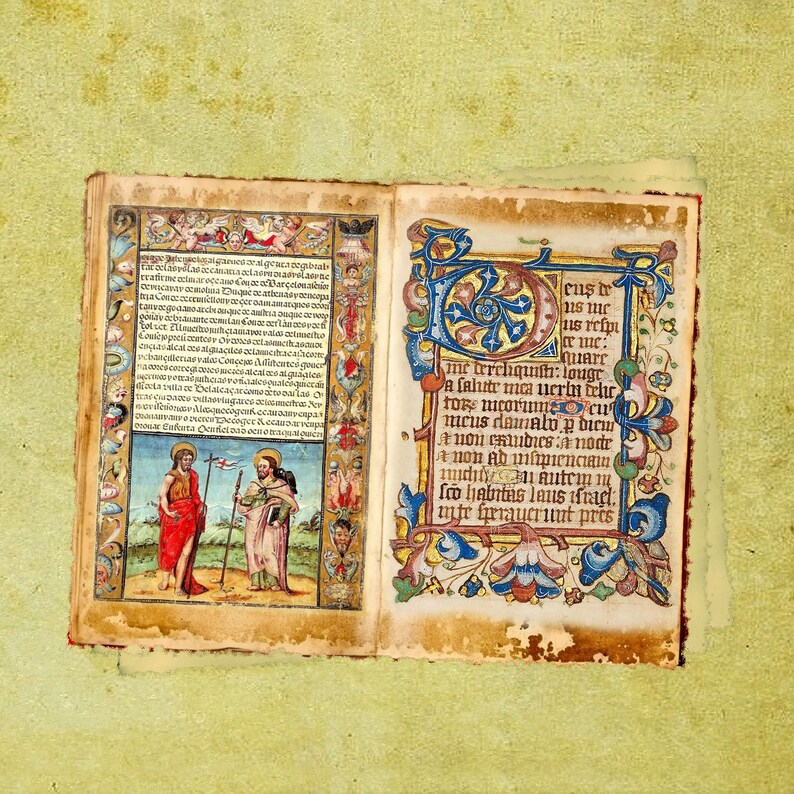 Illuminated Manuscripts Vintage Junk Journal Printable Pages ...
