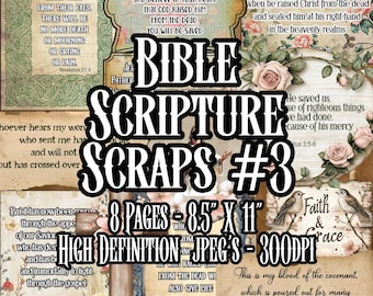 Bibel Schrift Scraps #3 Christliche Druckbare Ephemera Vers Gebet Fussy Schnitte Glaube Blätter Karten Bibel Vers Scrapbooking Sofortiger download