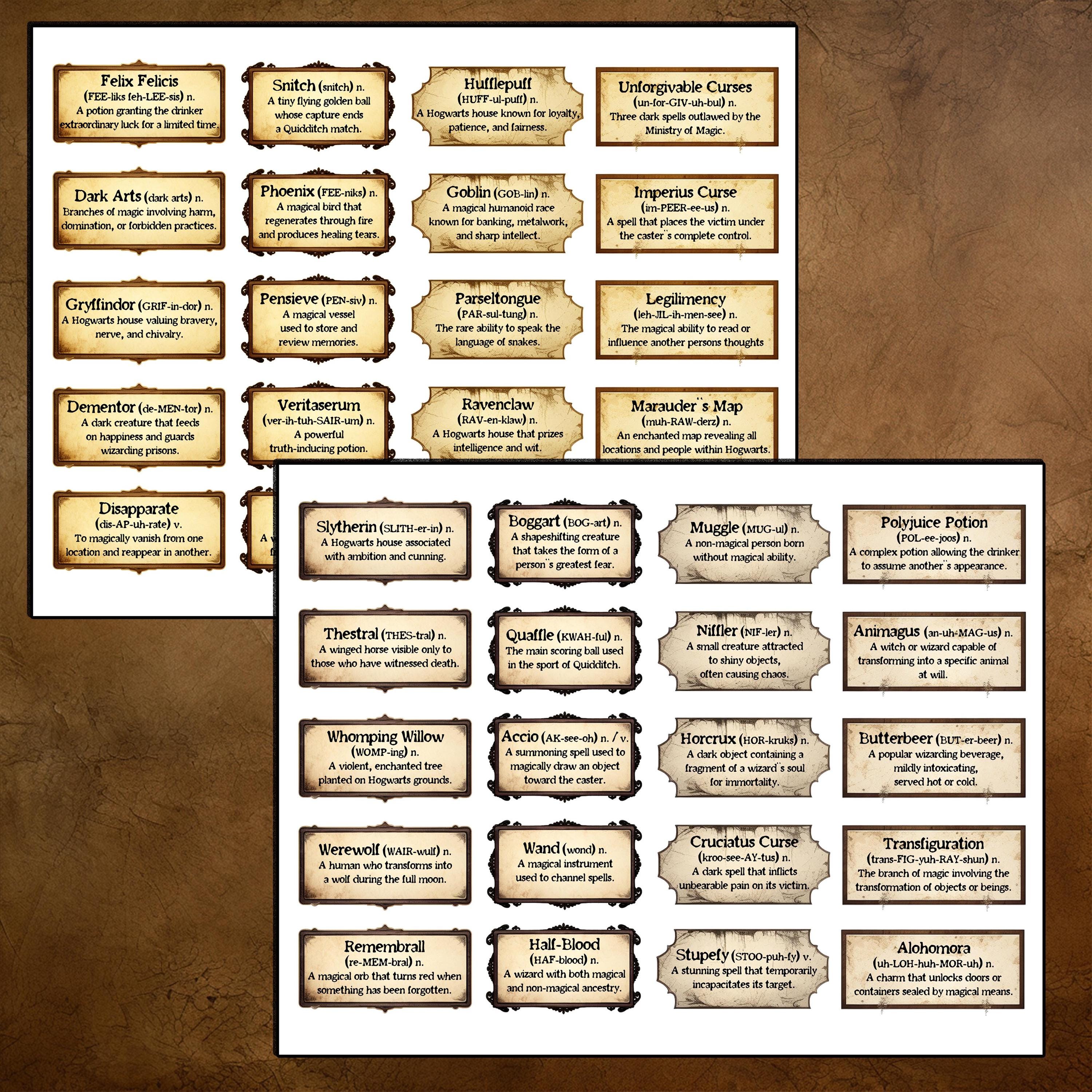 School for Wizards 23 Fantasy Printable PDF Pages Wizard and Witches ...