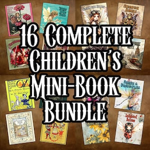 Mini-livres fantastiques énormes, 16 mini-livres complets, fées, collage magique fantastique pour enfants, scrapbooking artistique, téléchargement immédiat