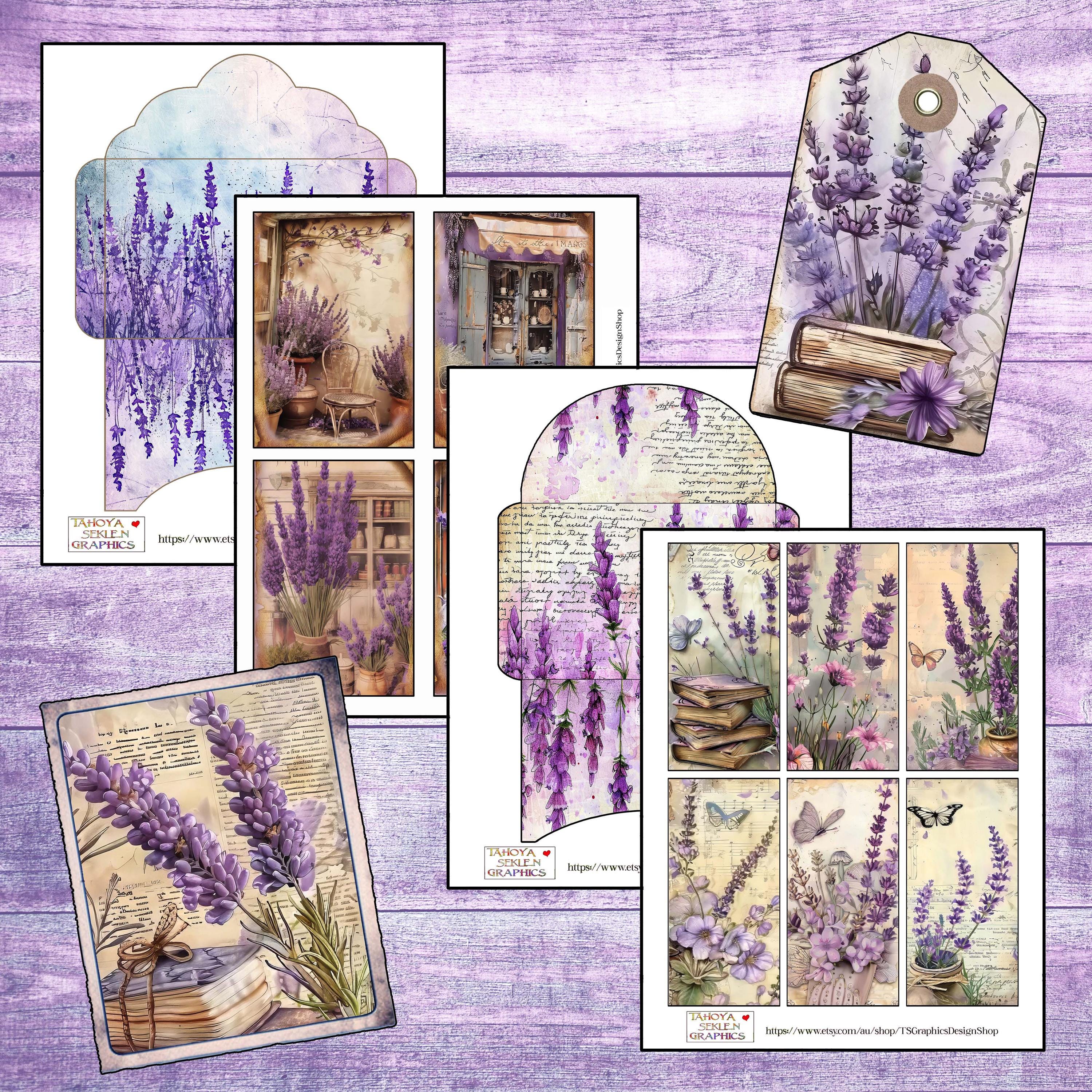 Lavender Boho Junk Journal Printable Pages Scrapbooking Boho Collage ...