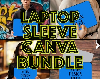 CANVA Laptop Sleeve Sleeve Mockup Bundle #2 MacBook Tasche 12/13/15 Zoll Hintergrund Computer Sleeve Sleeve Requisiten