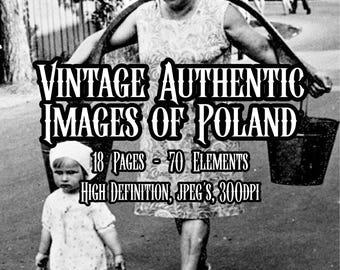 Vintage Authentic photos of Poland Ephemera Scrapbooking Collage Printable Decoupage Junk Journal Ephemera Cards Instant download