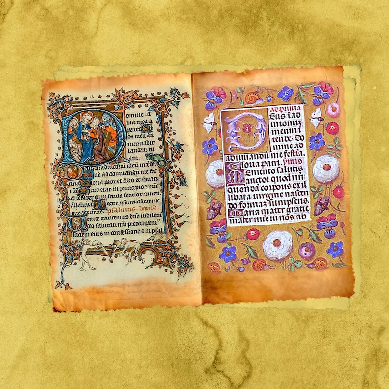Illuminated Manuscripts Vintage Junk Journal Printable Pages ...