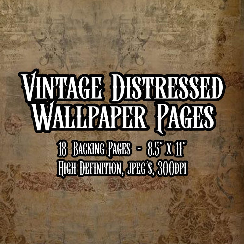 Distressed Wallpaper - Etsy