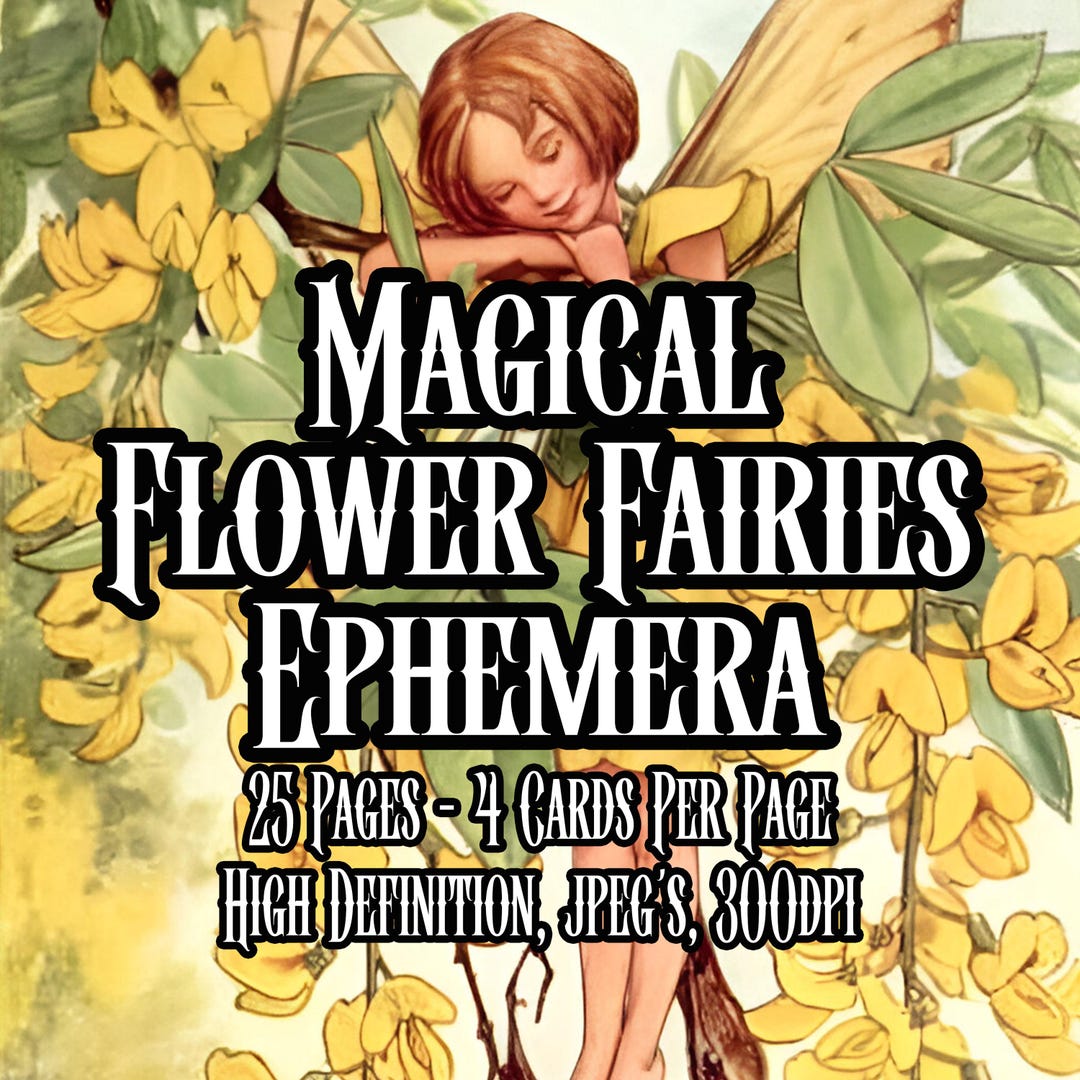 Magical Flower Fairies Junk Journal Ephemera 25 Fantasy Printable Pages ...