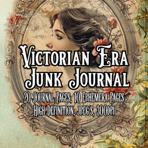 Victorian Era Vintage Junk Journal Kit Scrapbooking Collage Vintage Victorian Era Paper Craft Art Junk Journal Ephemera kit Instant download