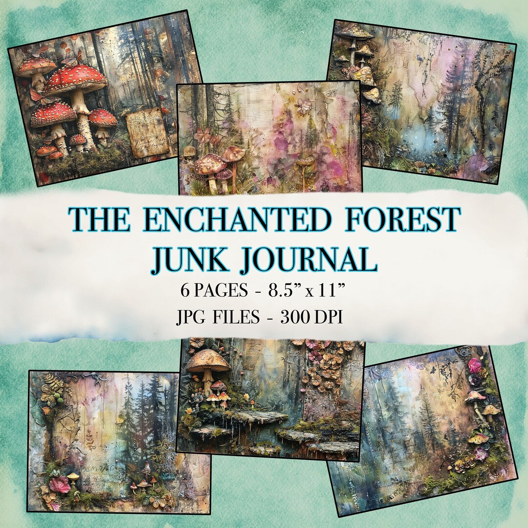 Enchanted Forest Junk Journal Printable Pages Fantasy Journal Printable ...