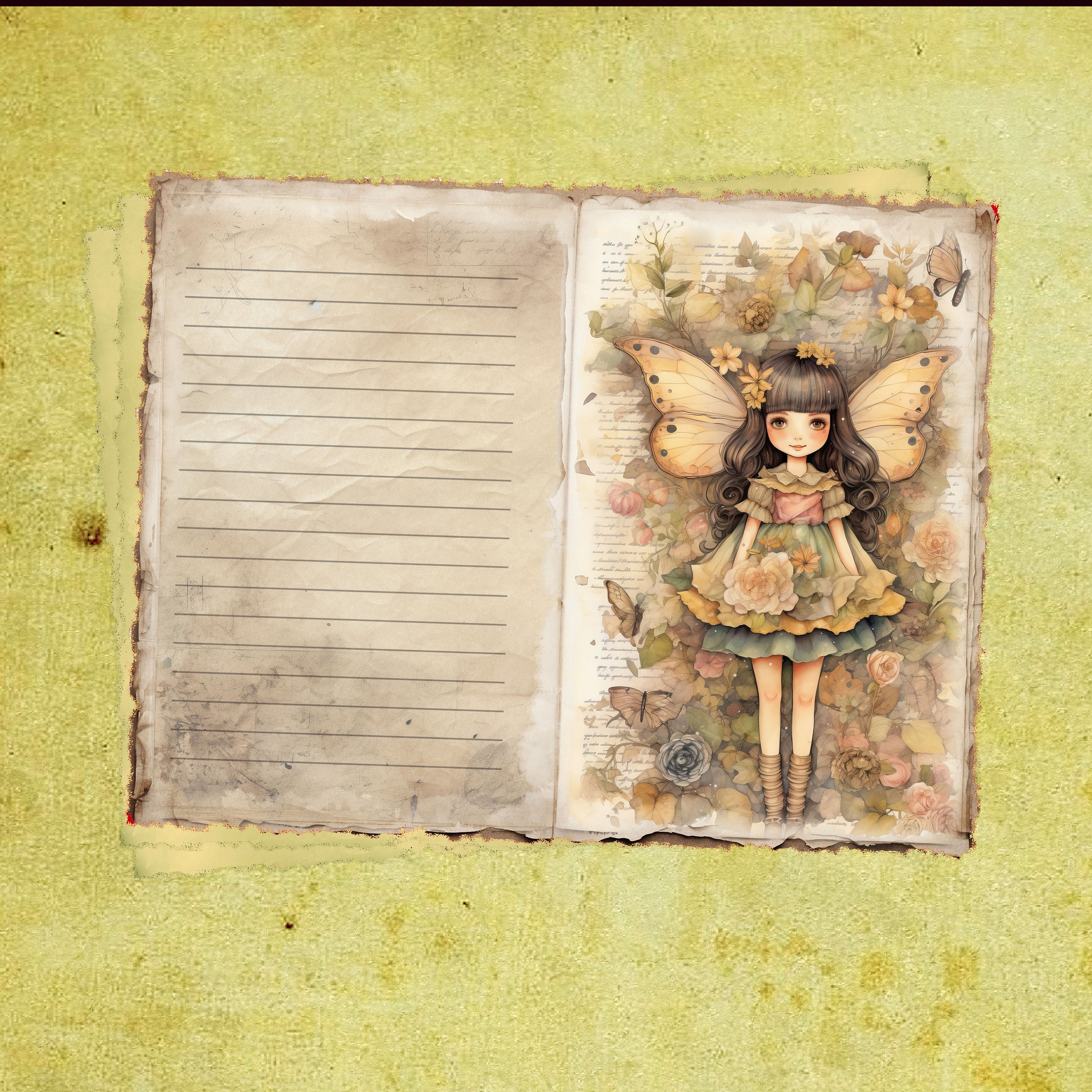 Shabby Fairies Junk Journal Printable Pages Fantasy Journal Printable ...