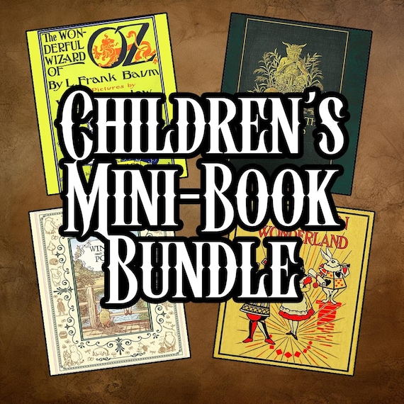 Wonderful Children's Mini-Book Bundle 4 Complete Mini-Books Favourite Children's Books  Artistic Collage Scrapbooking Art Instant download