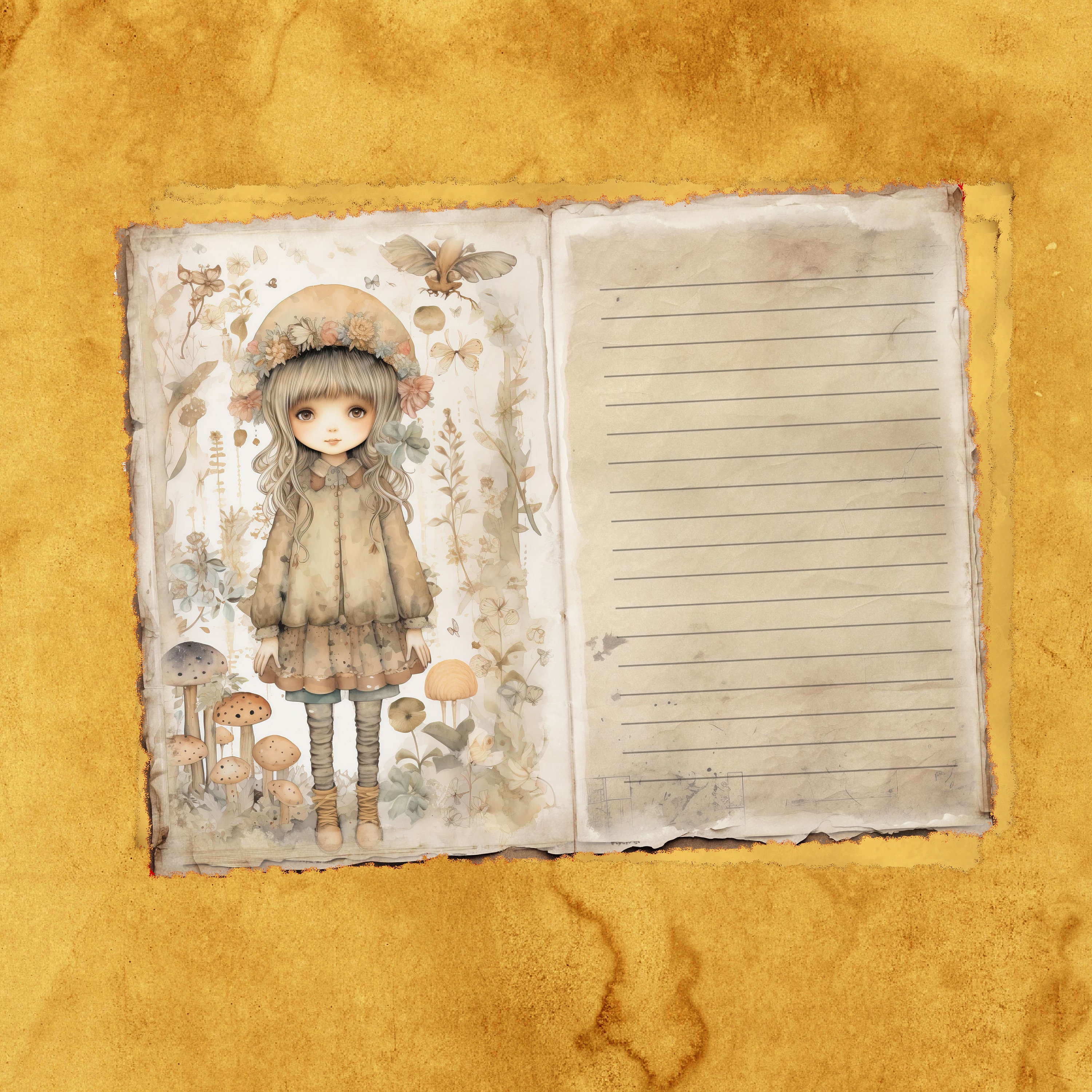 Shabby Fairies Junk Journal Printable Pages Fantasy Journal Printable ...