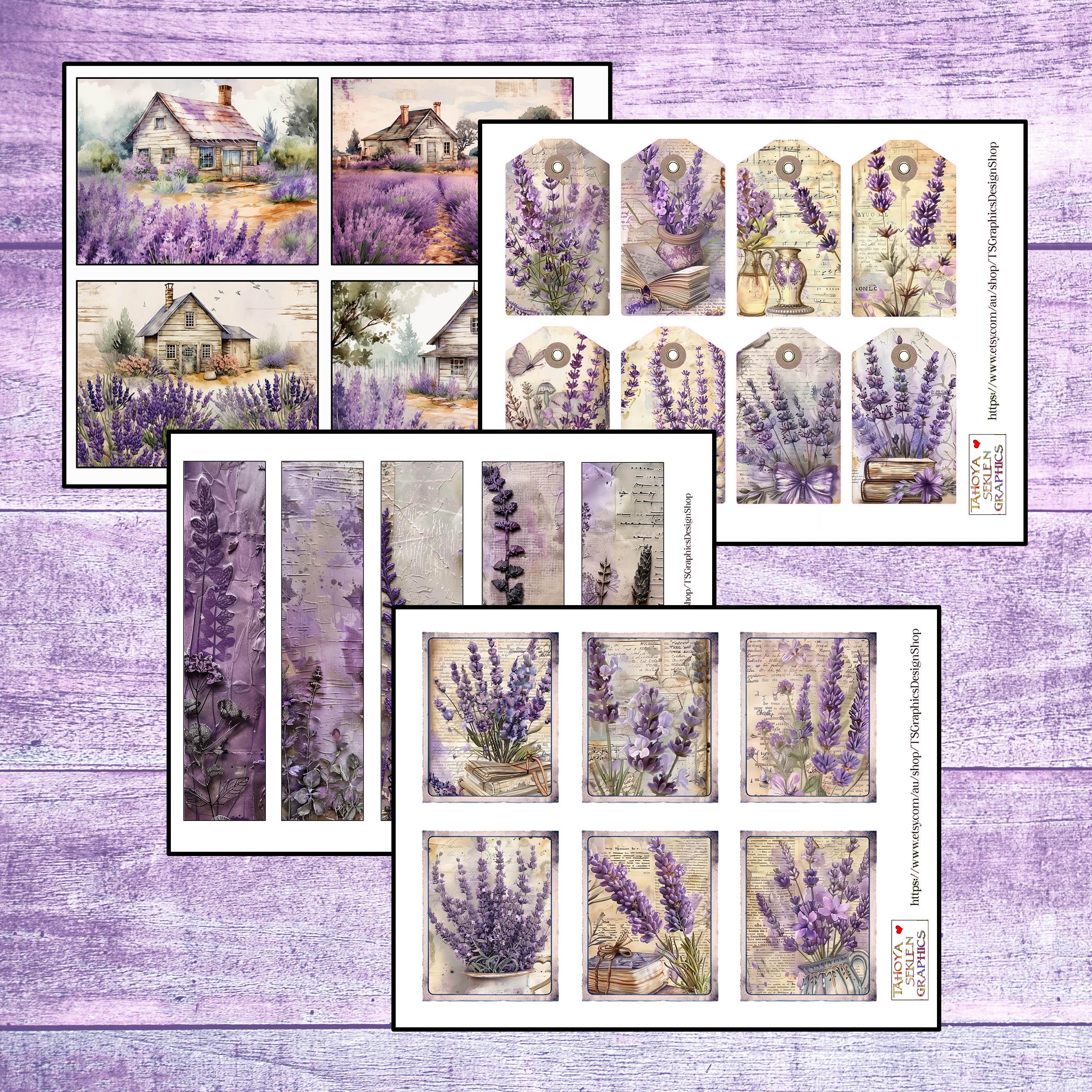 Lavender Boho Junk Journal Printable Pages Scrapbooking Boho Collage ...