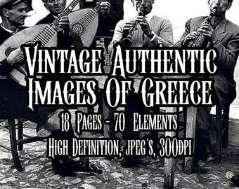 Vintage Authentic photos of Greece Ephemera Scrapbooking Collage Printable Decoupage Junk Journal Ephemera Cards Instant download