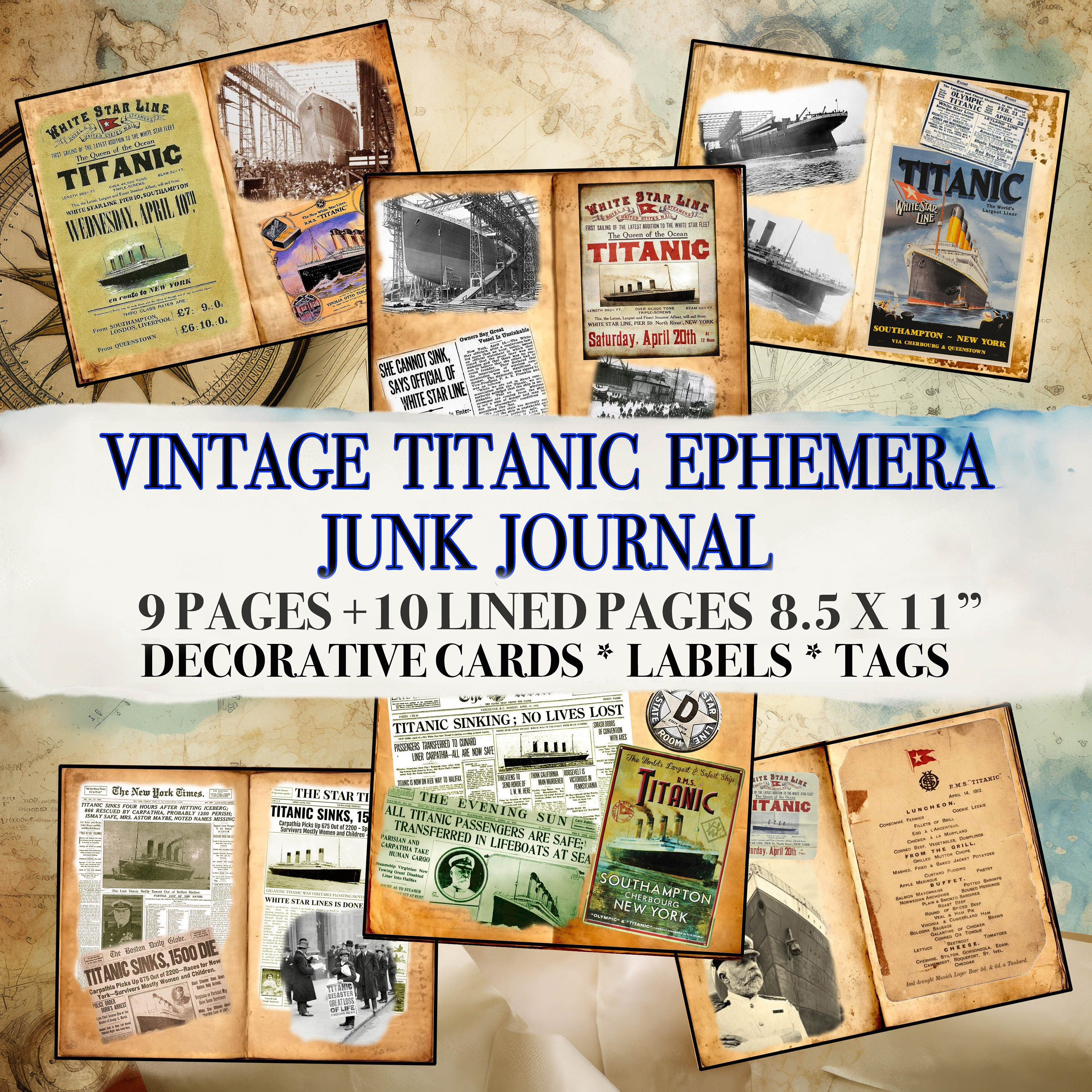 Photo De Presse Vintage Titanic À Larg 1912 FT 36068 - Tirage