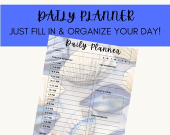 PRINTABLE Daily Planner to Do, Deadlines, Reminders, Meetings. for ...
