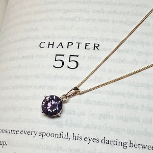Buch Freund Halskette | Gold Füllen Kristall ACOTAR Cassian Rhysand Ohrring Set Azriel ACOMAF ACOSF Ein Gericht der Dornen und Rosen Schmuck