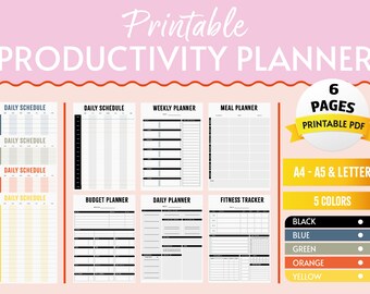 Printable Planner PDF - Etsy