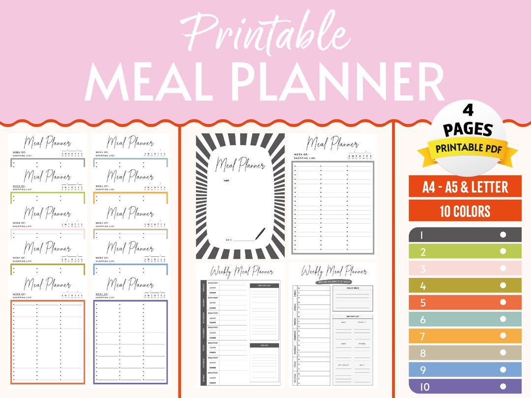 Printable Planner PDF - Etsy