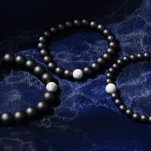 Juego de pulseras elásticas hechas a mano con temática de perlas plateadas de 3, pulsera de trío de amistad, regalo de hermana, regalo de mamá, regalo de padrinos, damas de honor