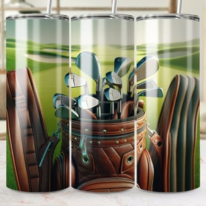 Golf Course Inspired Tumbler, Sports Drinkware, Golf Lover Gift, Stainless Steel Insulated Tumbler, Unique Golf Themed Tumbler Cup