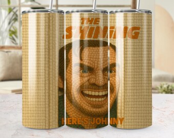 Envoltorio para vaso de El Resplandor, diseño de vaso de 20 oz de Johnny, vaso de película de terror, plantilla de vaso recto y cónico, descarga digital