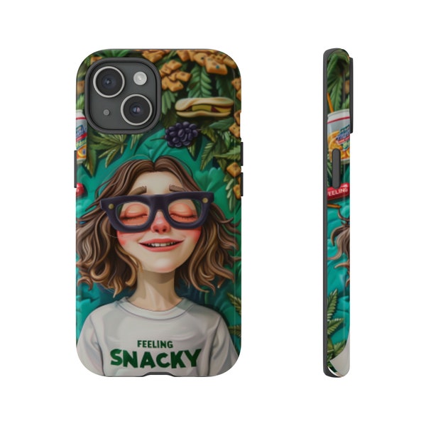 Feeling Snacky" 420 iPhone & Samsung Tough Case - Telefoonbescherming met Canabis Snack-thema