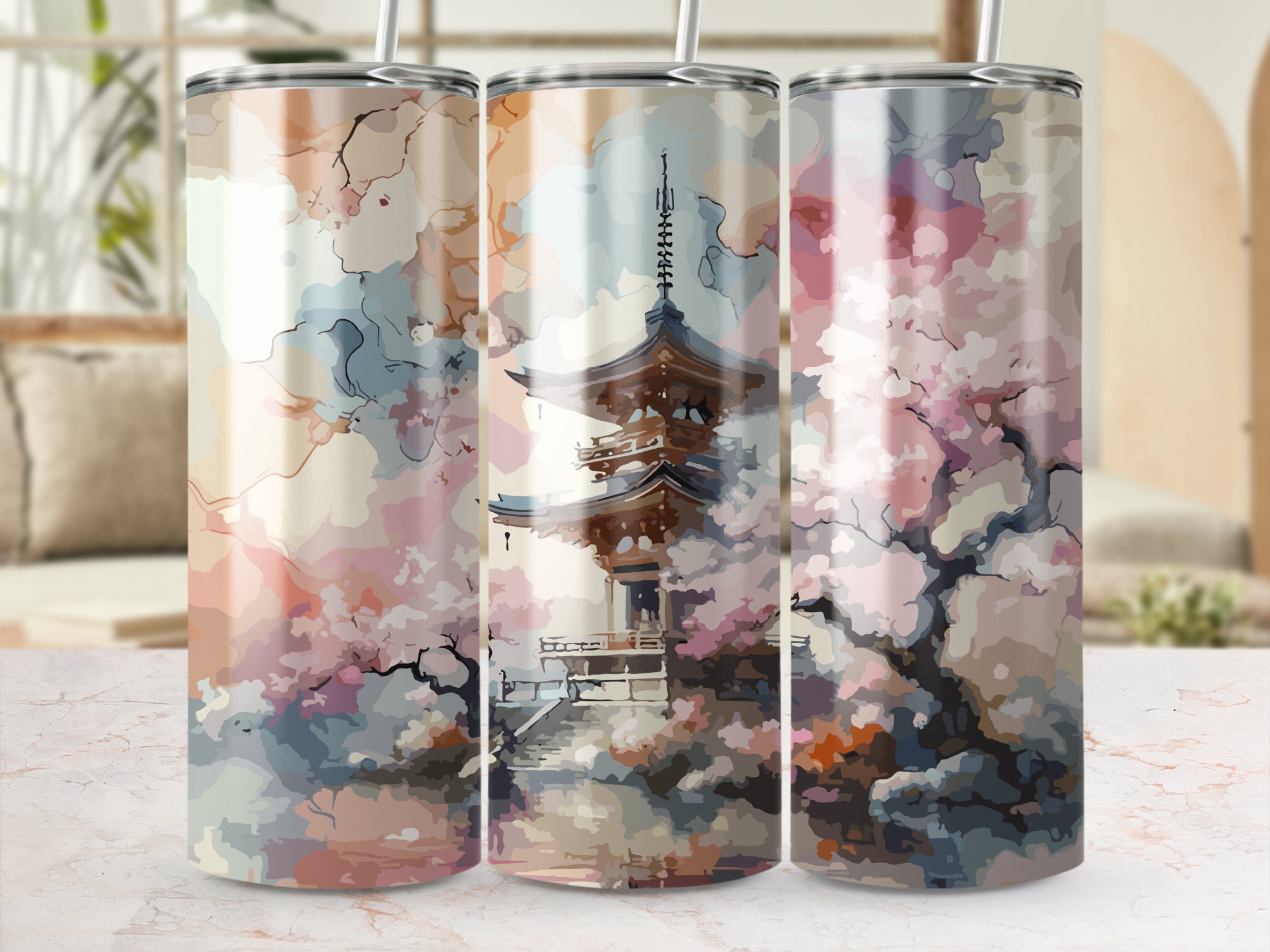Lot De 5 Gobelets/bols En Terre Cuite émaillée - Inspiration Asiatique - Gris - Occasion