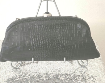 Vintage - Black CLUTCH EVENING  BAG "Designer Coldwater Creek" (circa 1990s)