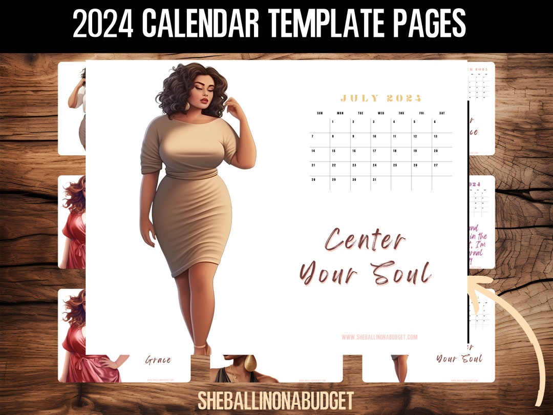 2024 Curvy Women Empowerment Kalender 1 Monatsmode - Etsy.de