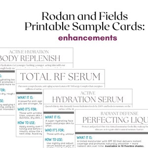Rodan en Fields Verbeteringen Voorbeeldkaarten