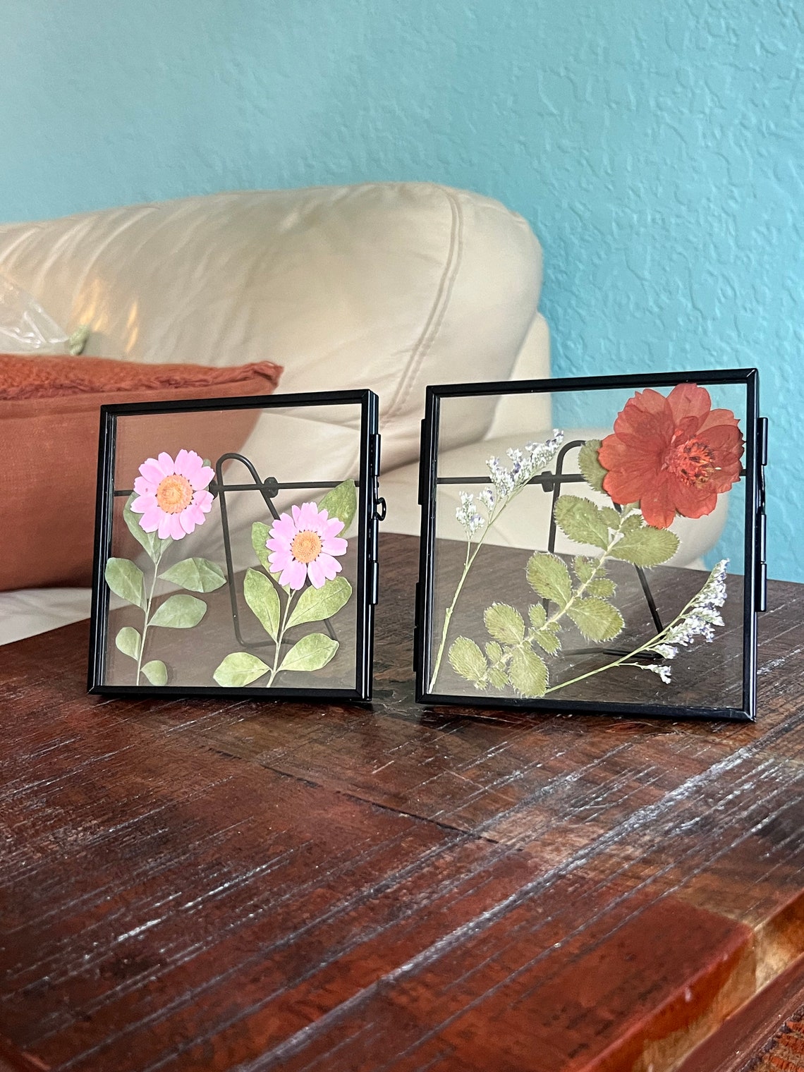 Flower Frame Collection Mini Pressed Flower Frame Set: Black Modern Home Decor (4x4) - Etsy